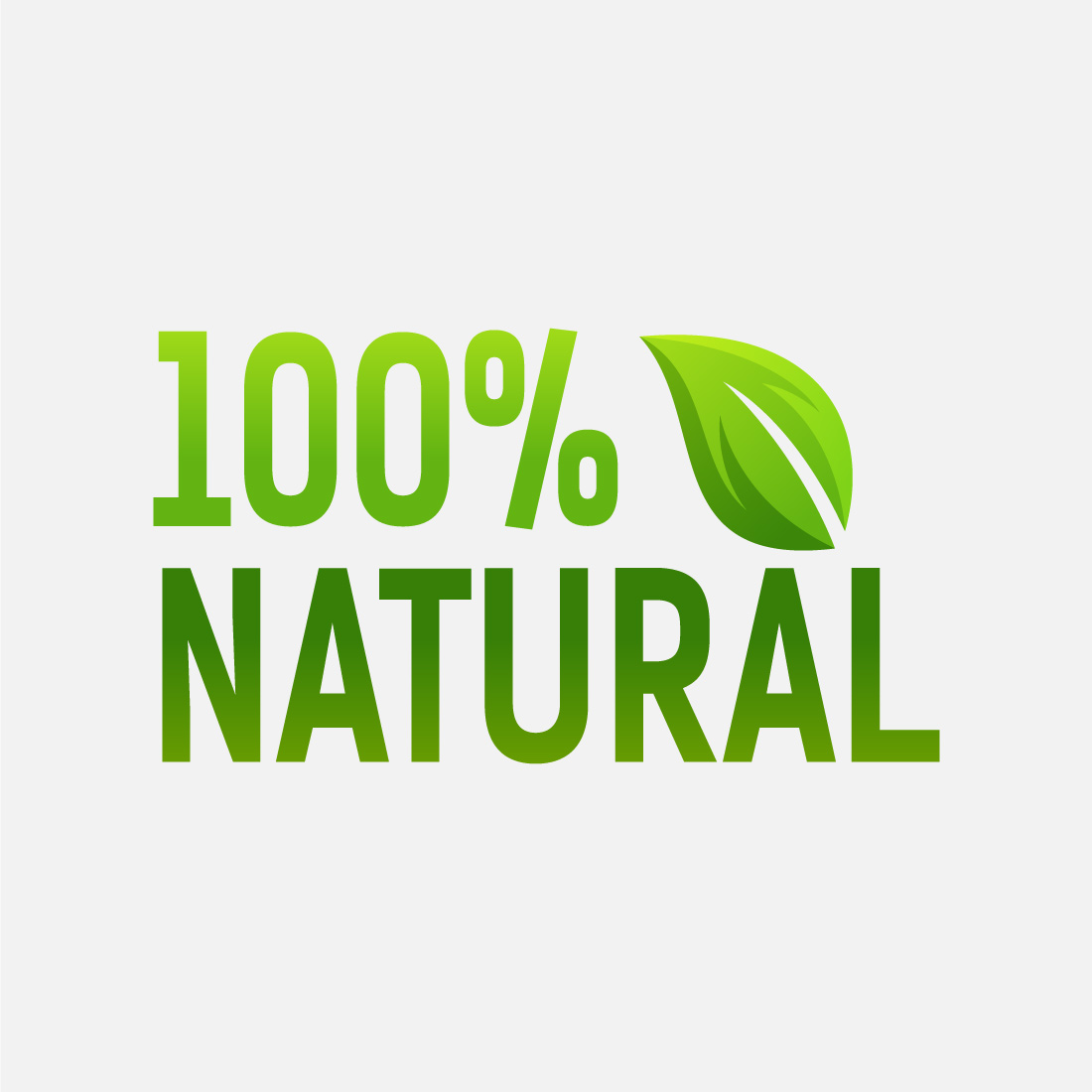 Natural, organic, fresh food vector logo or badge template for product cover image.