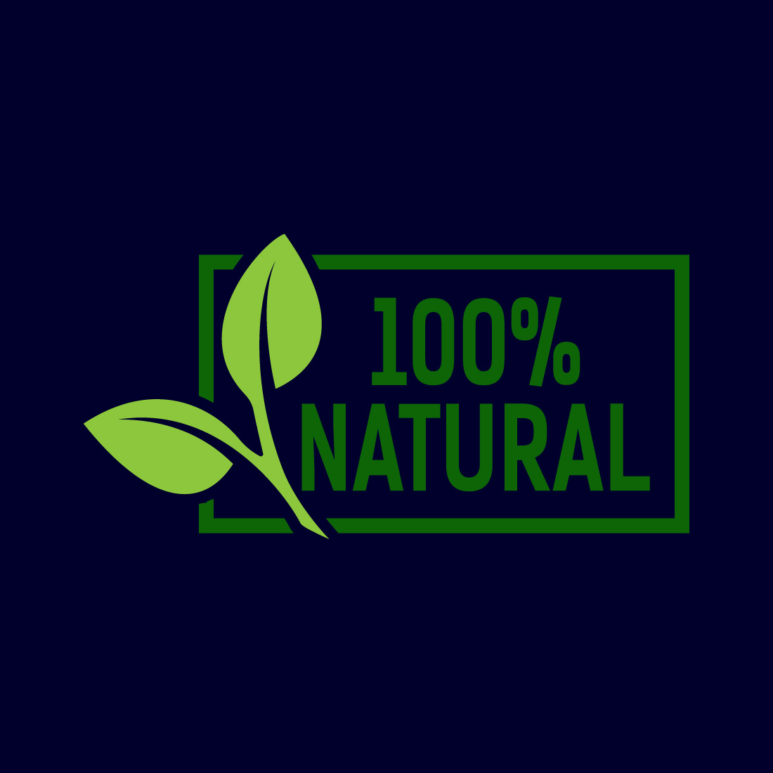 Natural, organic, fresh food vector logo or badge template for product preview image.