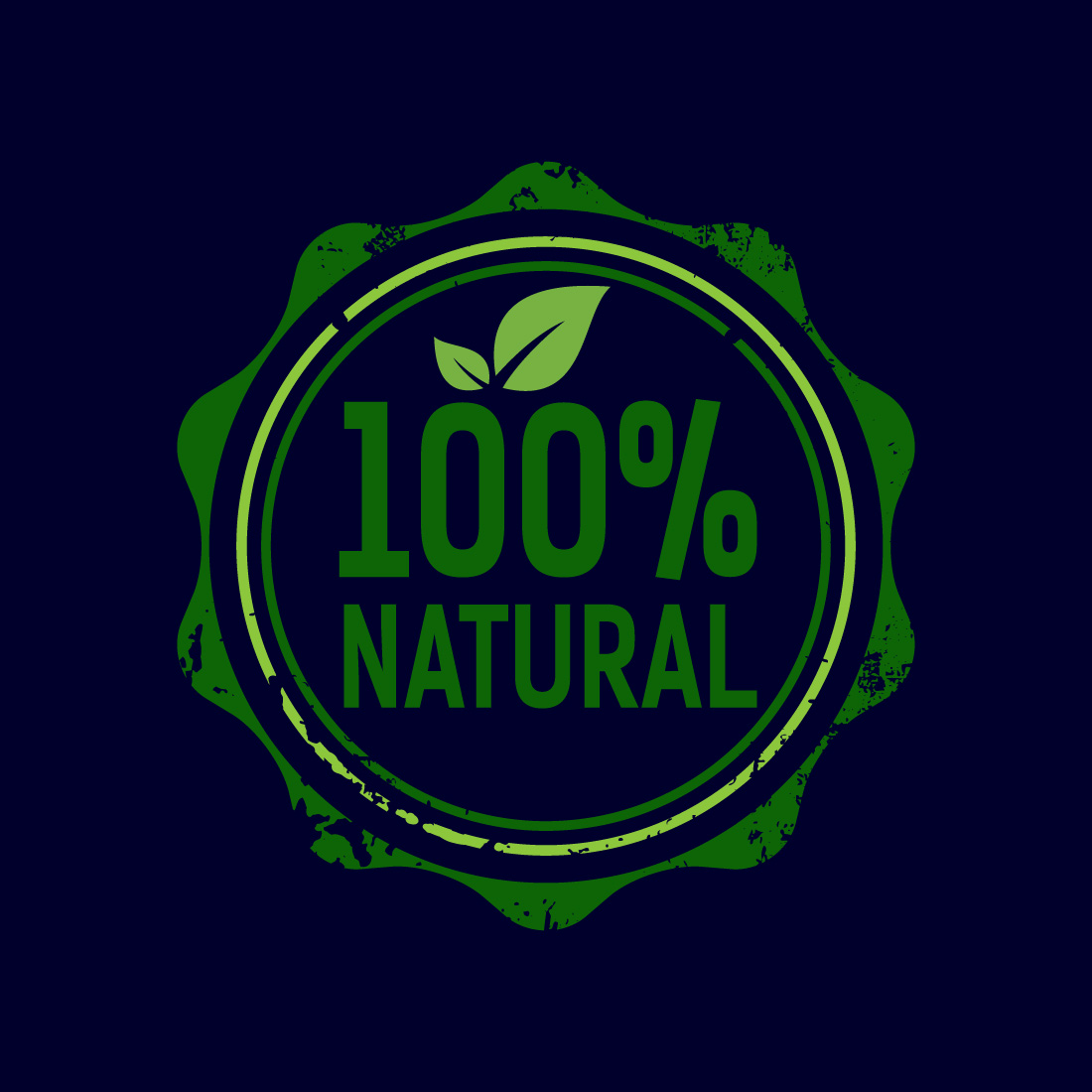 Natural, organic, fresh food vector logo or badge template for product preview image.