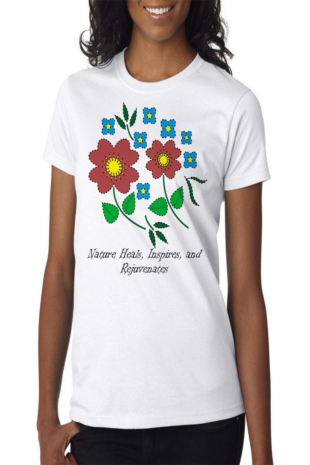 Flower - TShirt Print Design pinterest preview image.