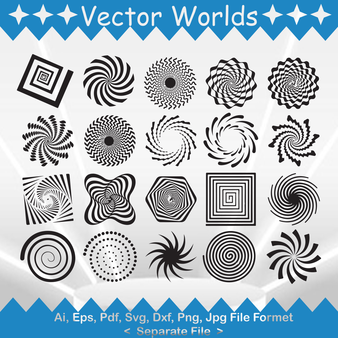 Swirl SVG Vector Design preview image.