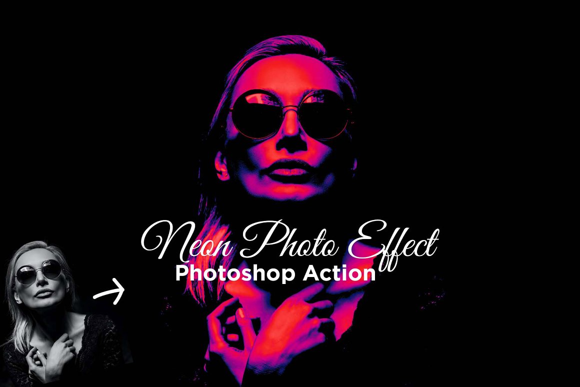 neon photo effect photoshop action 333