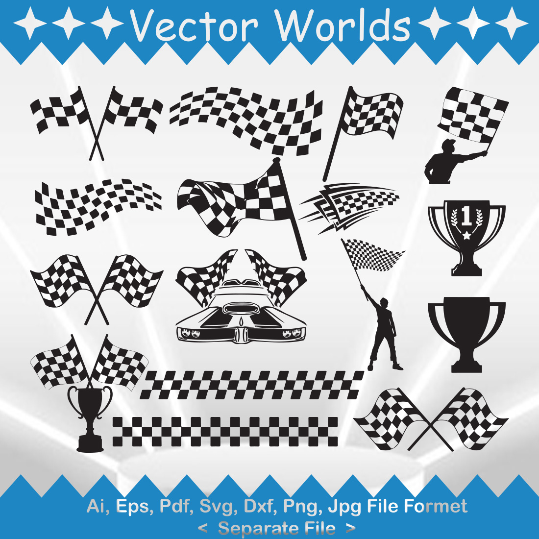 Race Flag SVG Vector Design cover image.