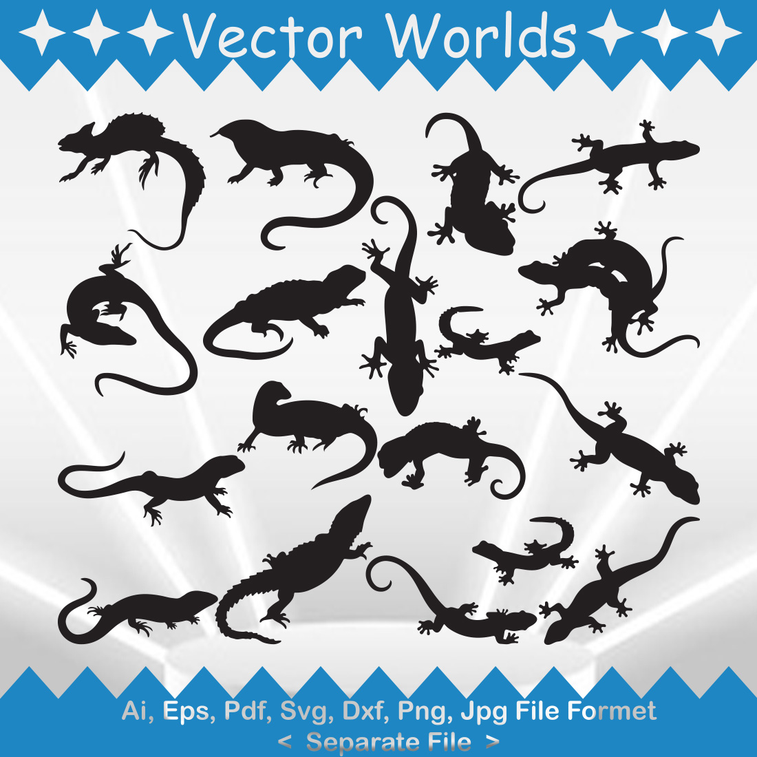 Reptile SVG Vector Design preview image.