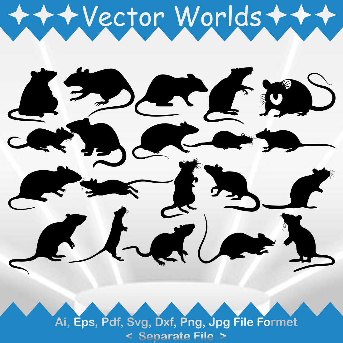 Rat SVG Vector Design preview image.