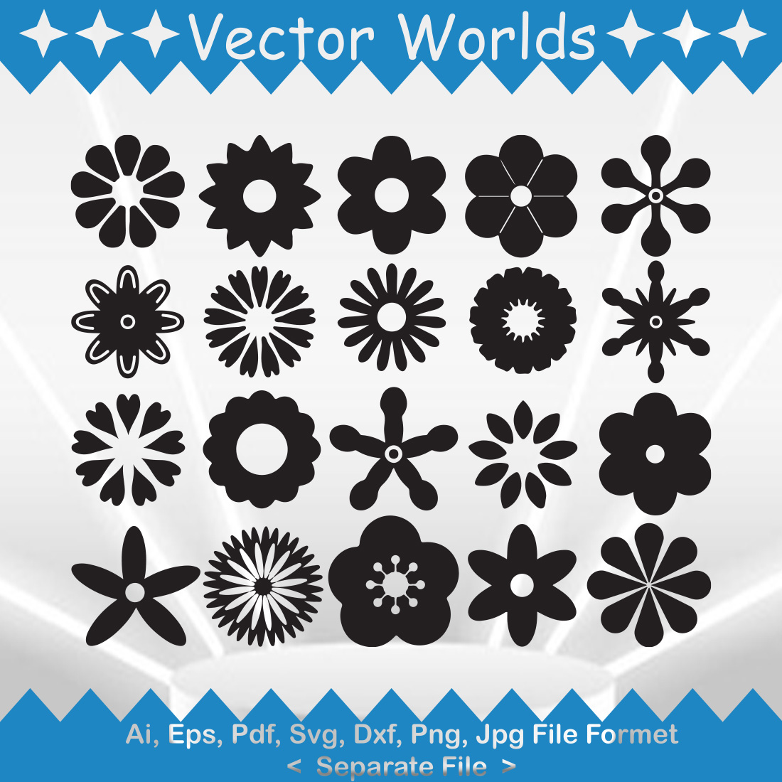 Retro Flower SVG Vector Design - MasterBundles