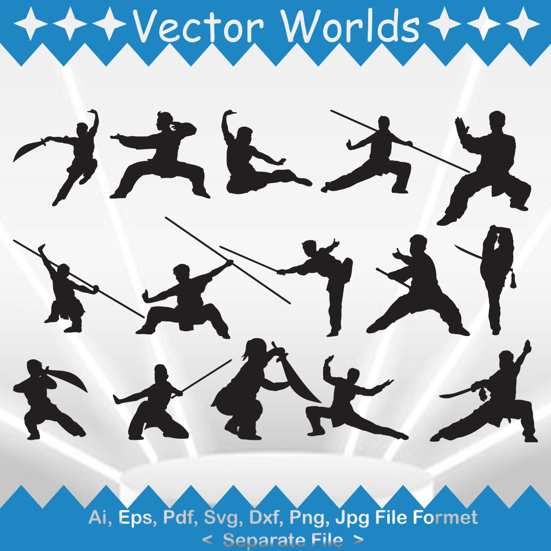 Wushu SVG Vector Design cover image.