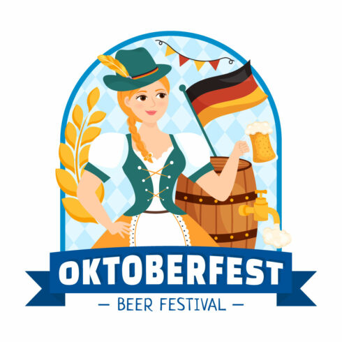 17 Happy Oktoberfest Beer Festival Illustration cover image.