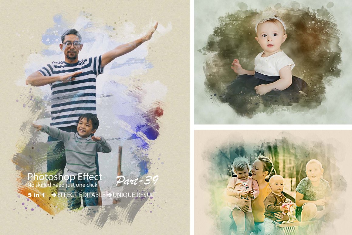 painting photo effect template 591