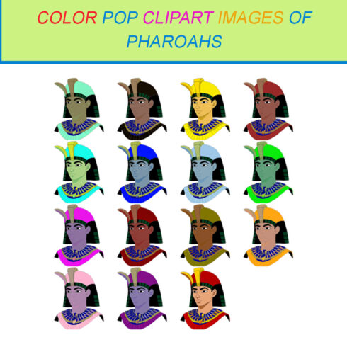 15 COLOR POP CLIPART IMAGES OF PHAROAHS cover image.