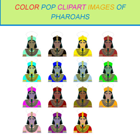 15 COLOR POP CLIPART IMAGES OF PHAROAHS cover image.