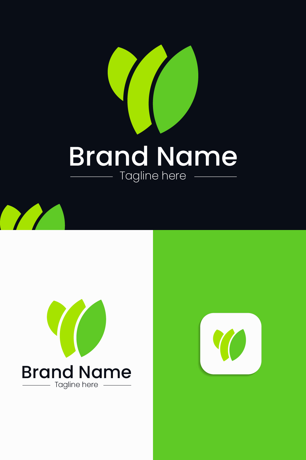 YM Modern Letter Logo Design pinterest preview image.