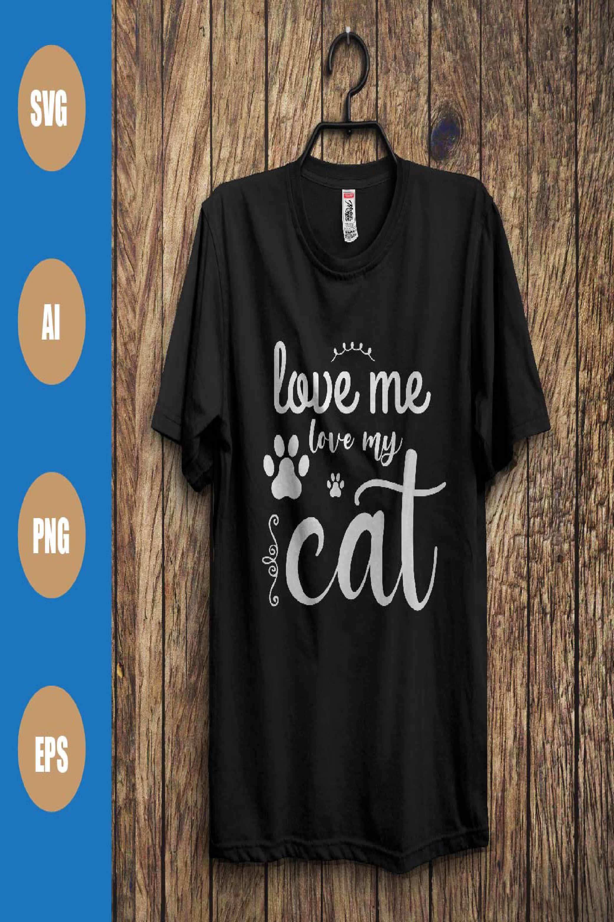 Cat svg design pinterest preview image.