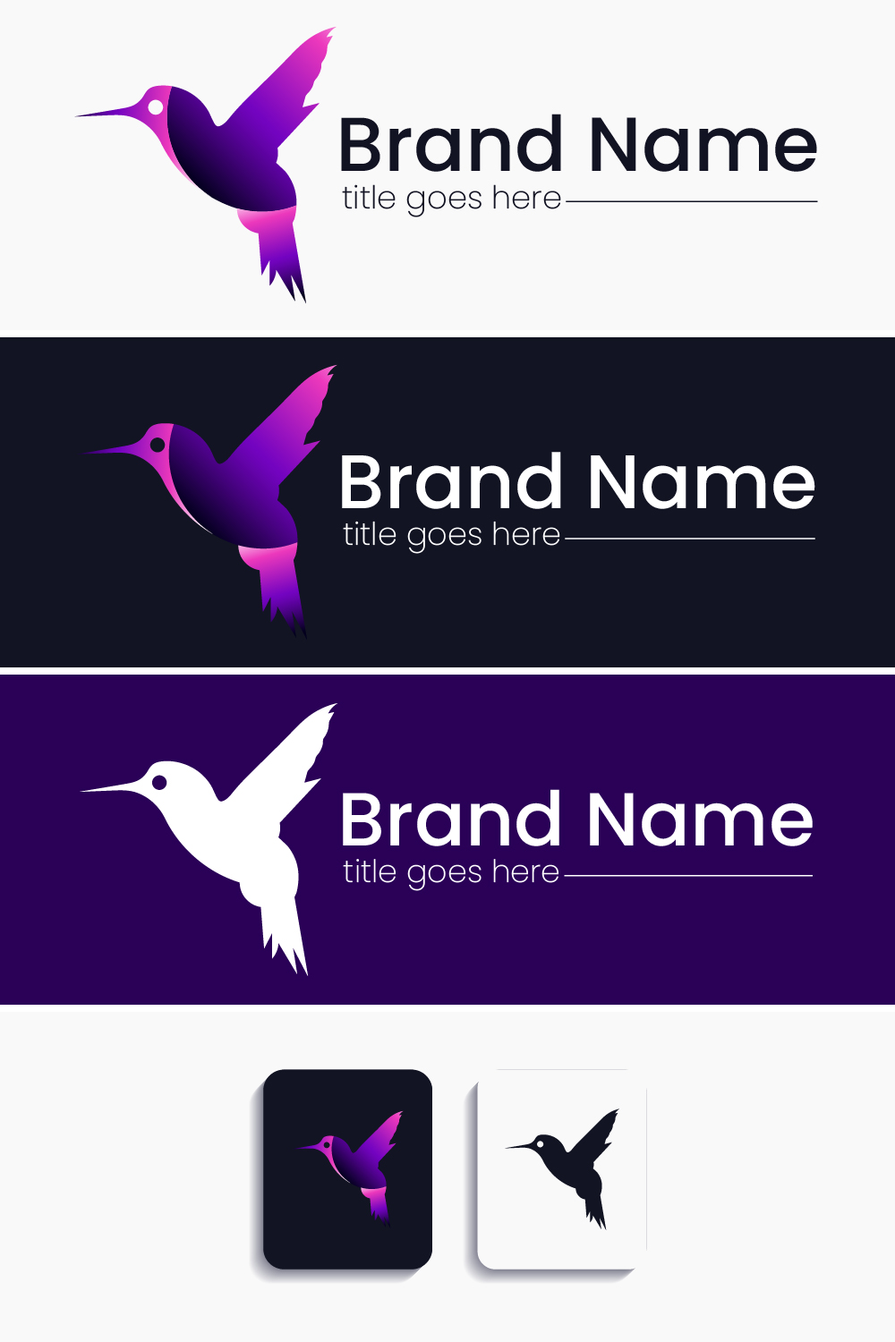 Bird Logo Design Modern and Creative pinterest preview image.