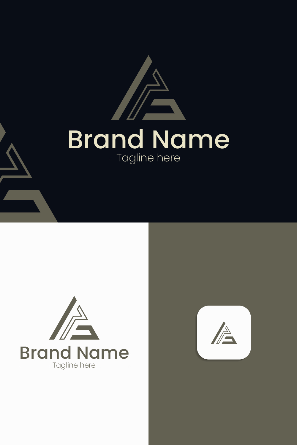 A Modern Letter Logo Design pinterest preview image.