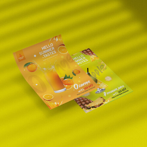 Pineapple & Orange Juice Flyer Design cover image.