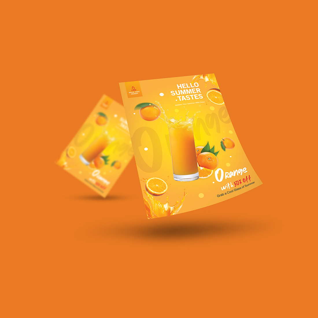 pineapple orange juice flyer design 4 184