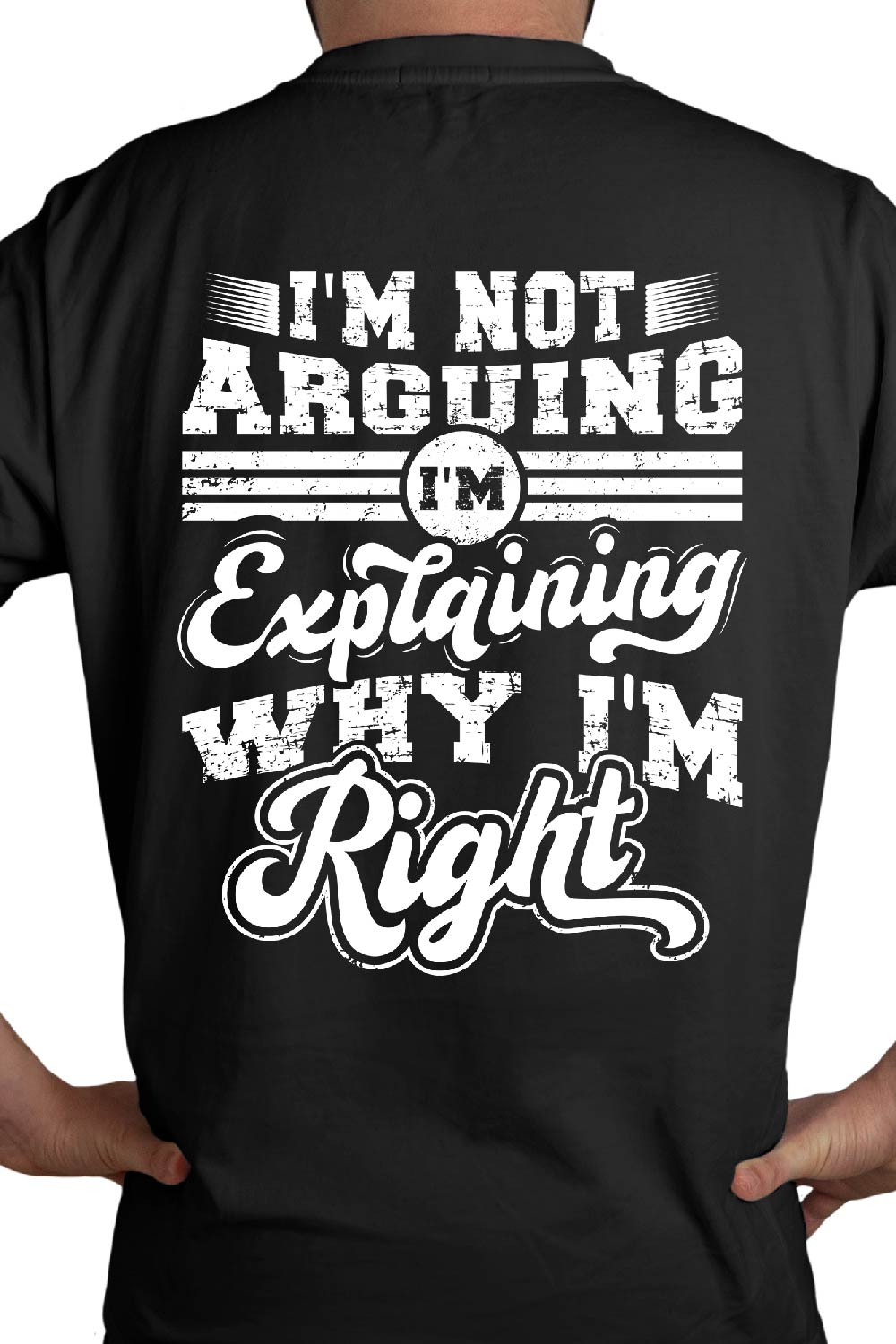 I'm not arguing I'm explaining why I'm right typography t shirt design humorous qoute t shirt design pinterest preview image.