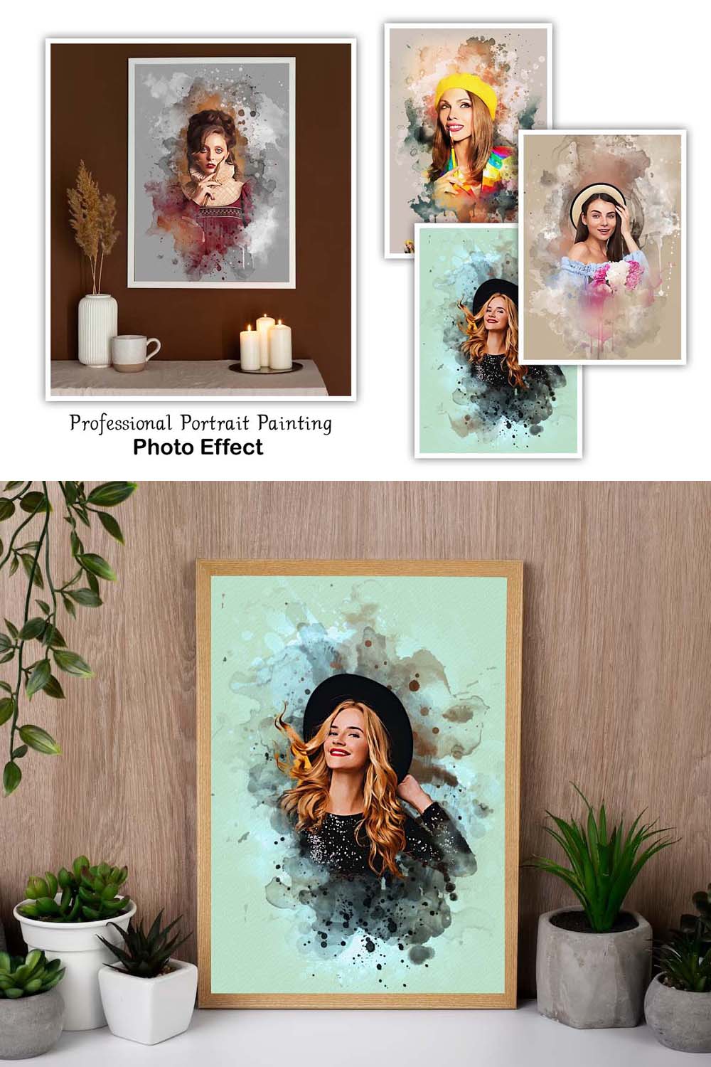 Professional portrait Painting Photo pinterest preview image.