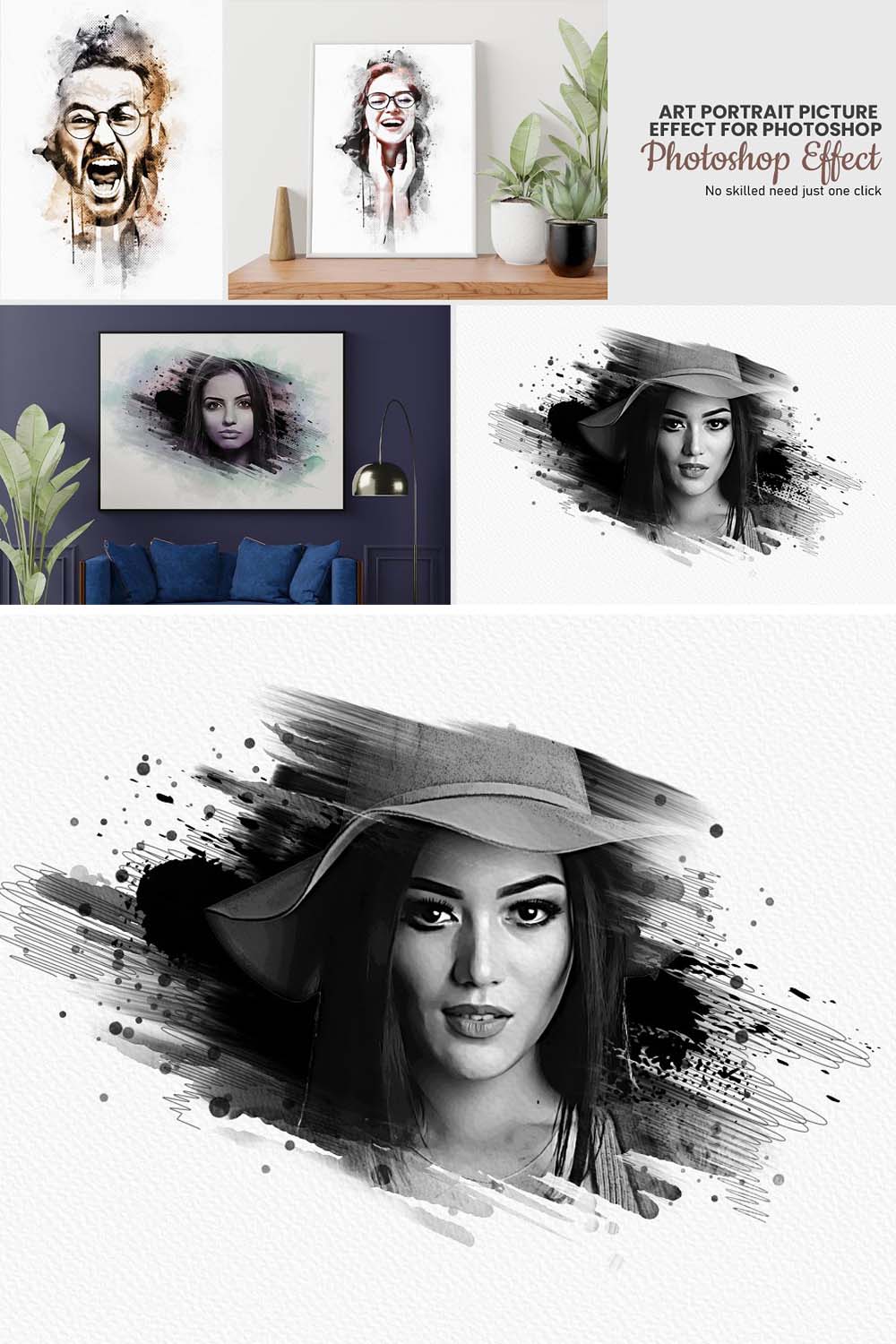 Portrait Picture Photo Art Effect pinterest preview image.