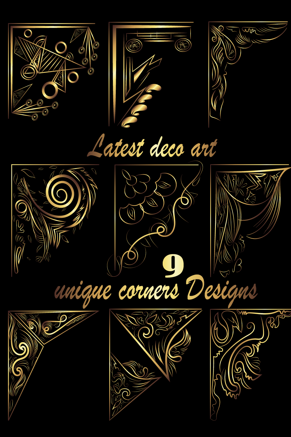 ornamental gold corners pinterest preview image.