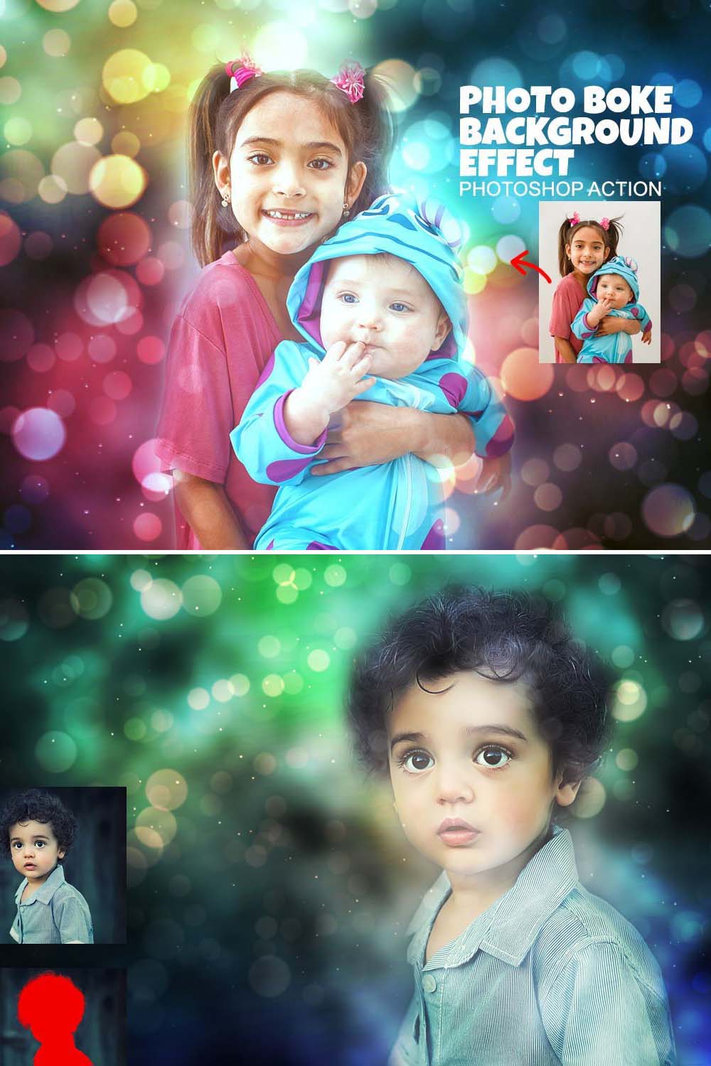 Photo Bokeh Background Effect pinterest preview image.