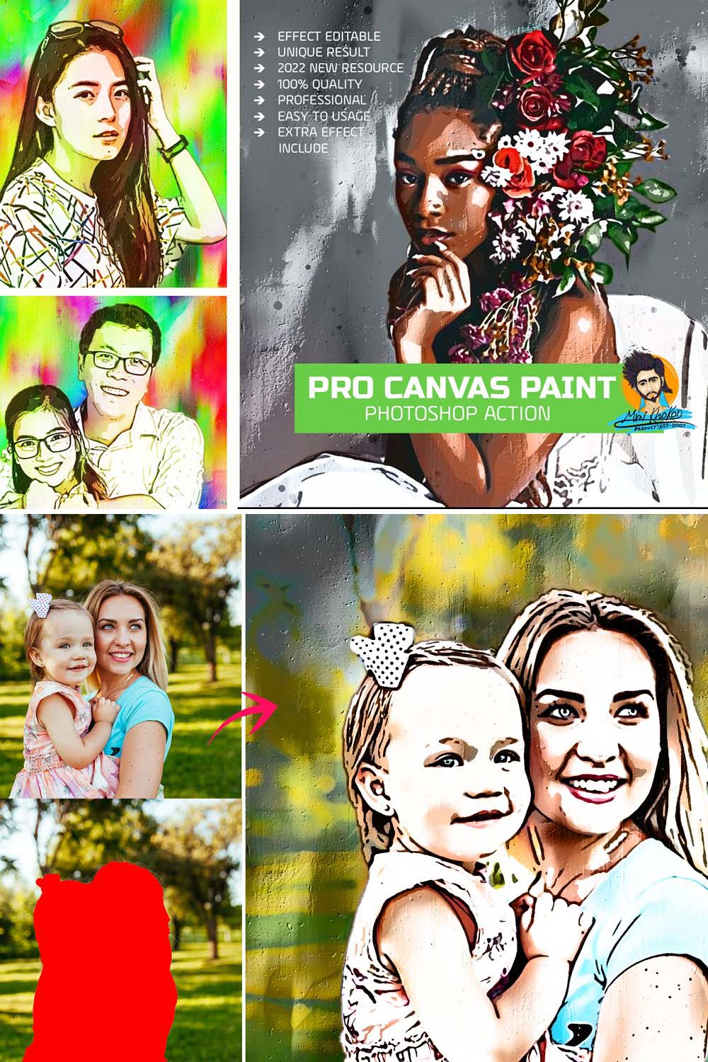 Pro Canvas Paint Effect pinterest preview image.