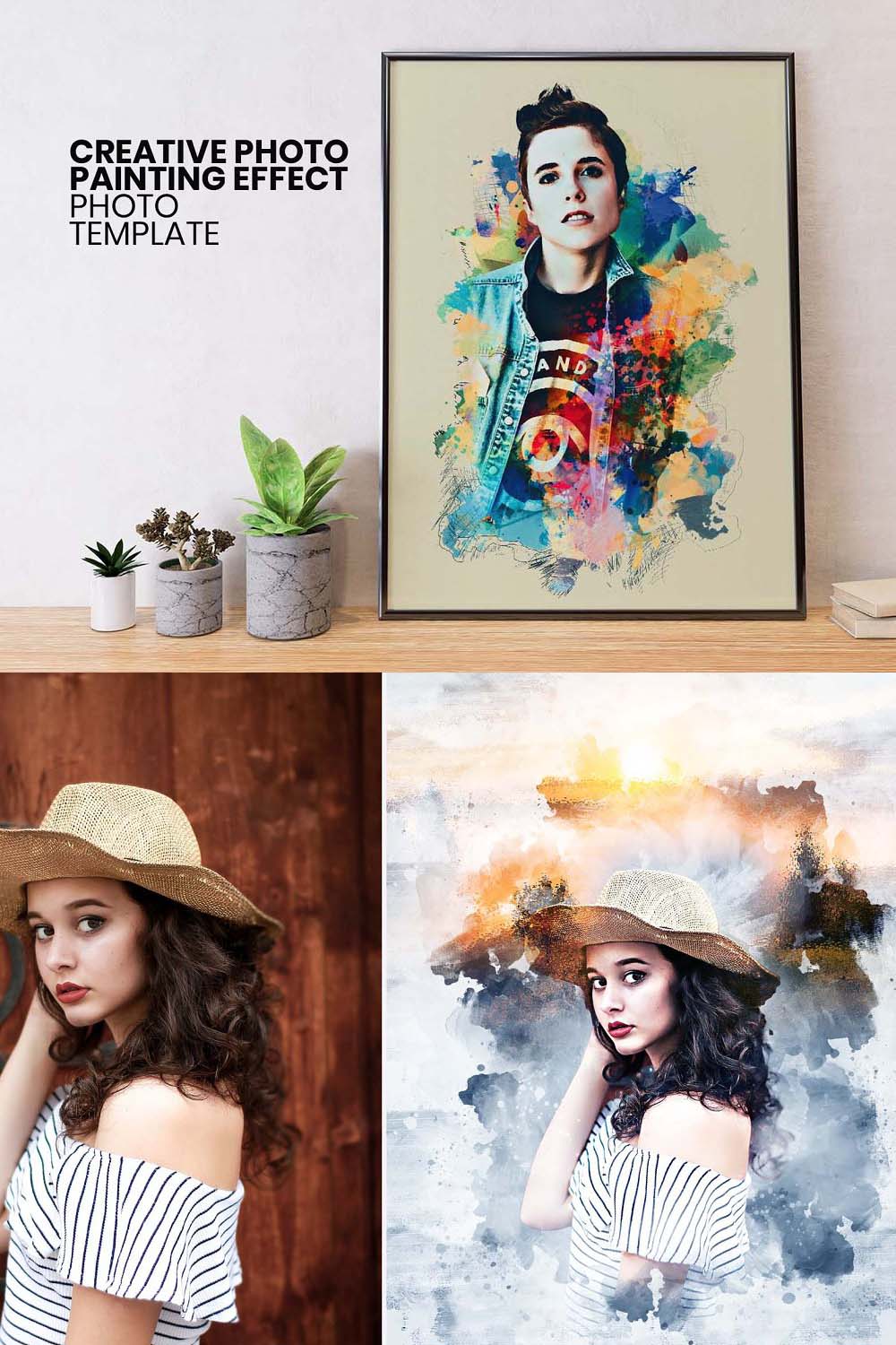 Creative Photo Painting Effect pinterest preview image.