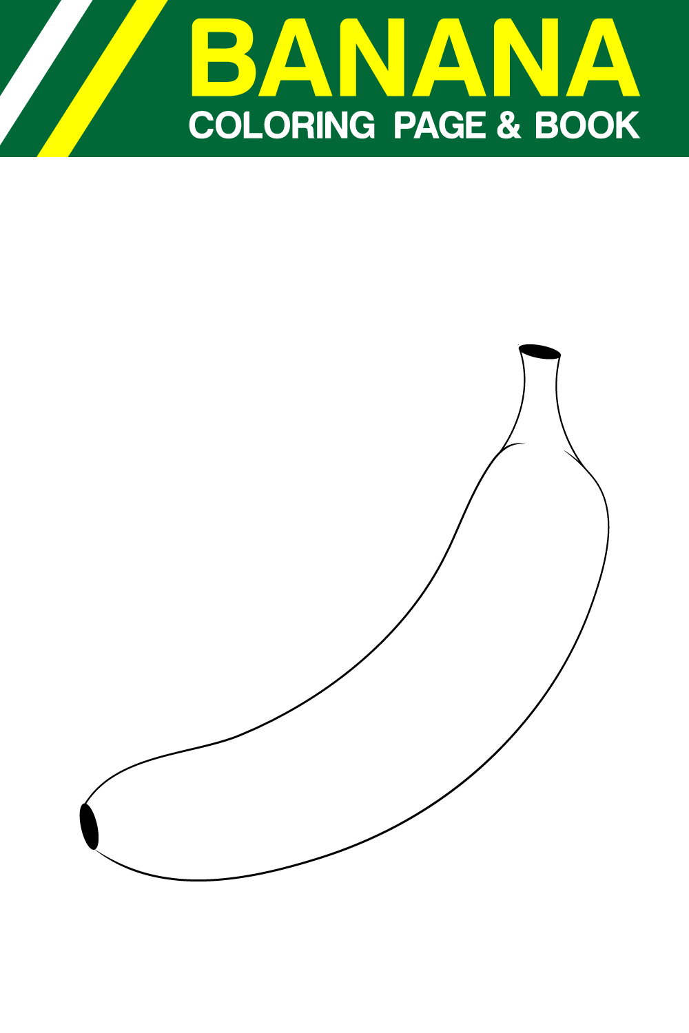 Sketch line Art Banana Coloring Book Vector illustration pinterest preview image.