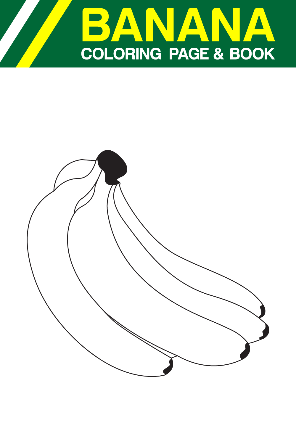 banana isolated on white background banana line art illustration pinterest preview image.