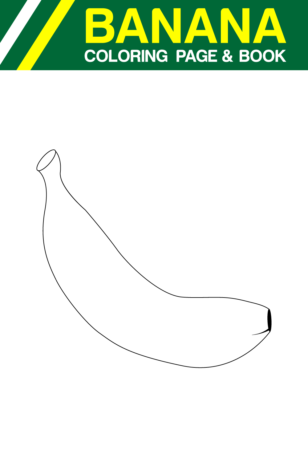 Coloring Page For Kids With Banana Fruits a Printable Vector Illustration pinterest preview image.