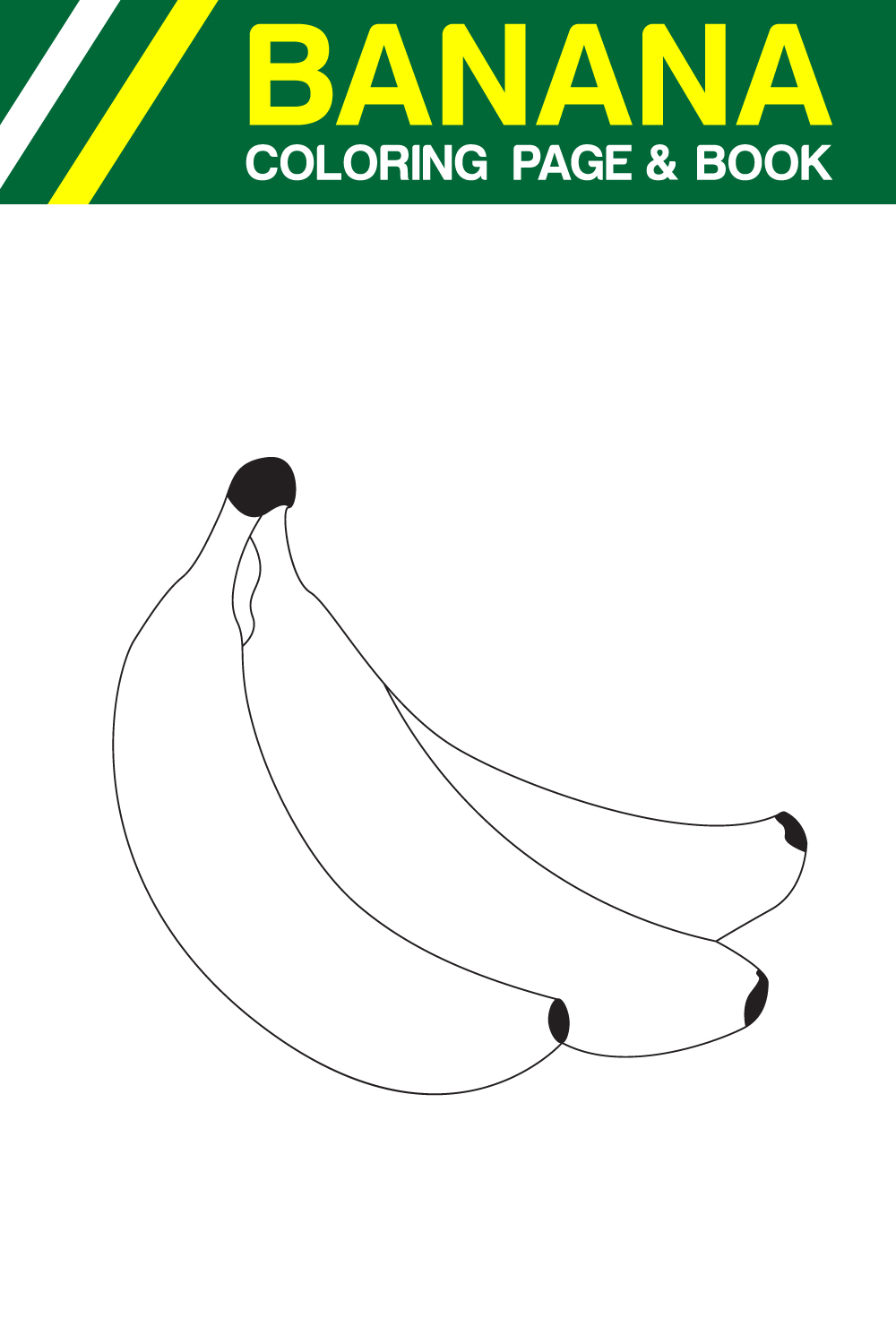 coloring page for kids banana line art illustration pinterest preview image.