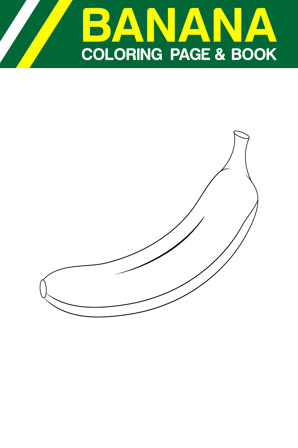 Banana Fruits Coloring Page pinterest preview image.