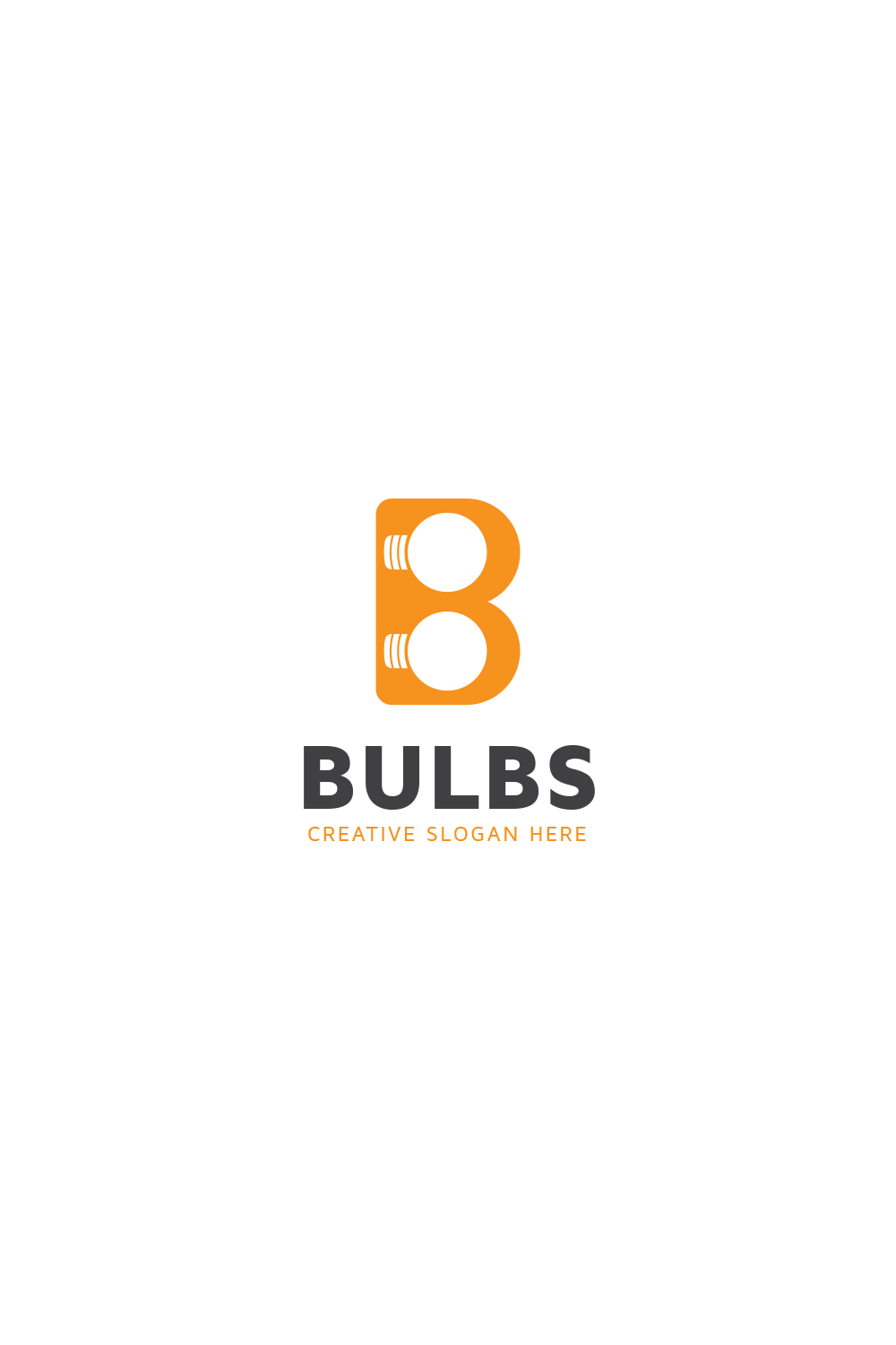B Letter Bulb Logo pinterest preview image.