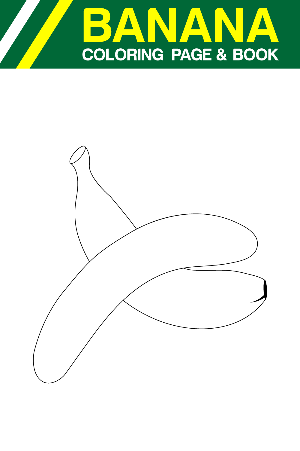 Banana Coloring Book Sketch Line Art Vector Hand Drawn illustration pinterest preview image.