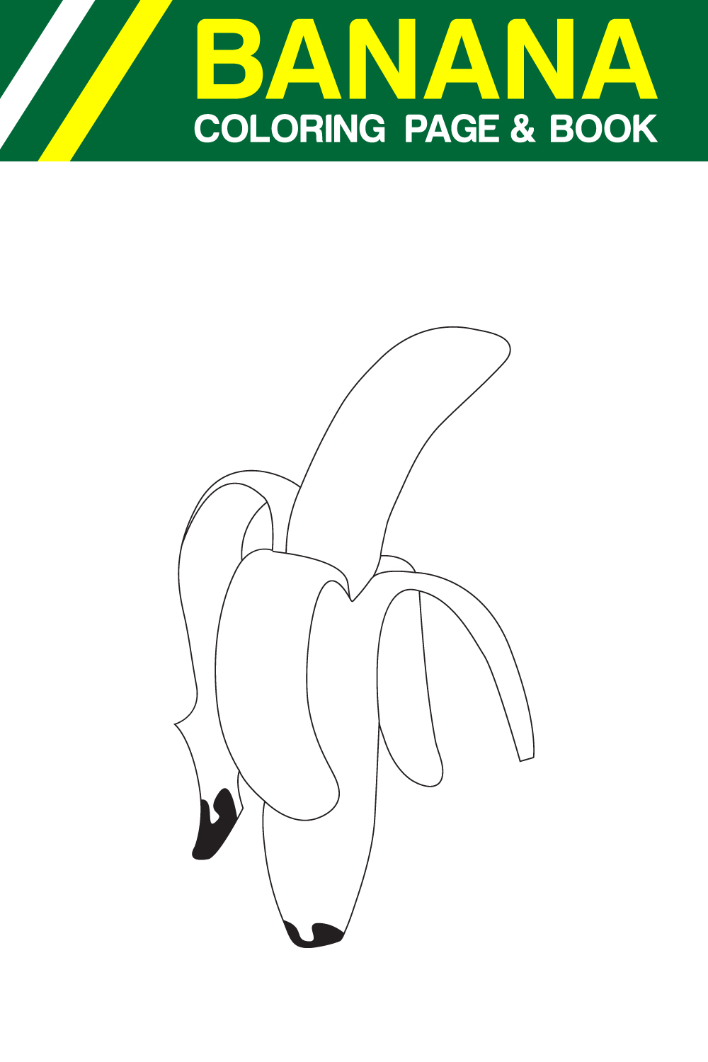 banana coloring page for adults pinterest preview image.