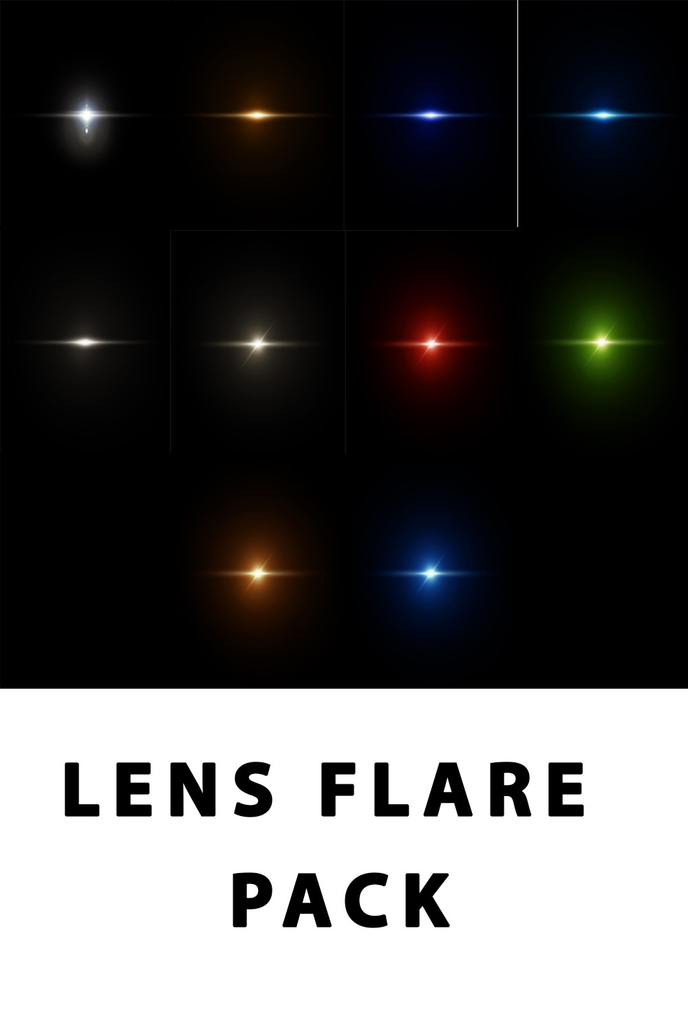 Lens Flare Pack pinterest preview image.