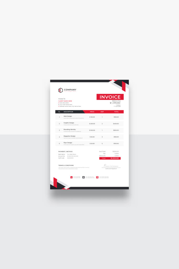 Pinter Invoice Simple Business invoice Bundle - MasterBundles