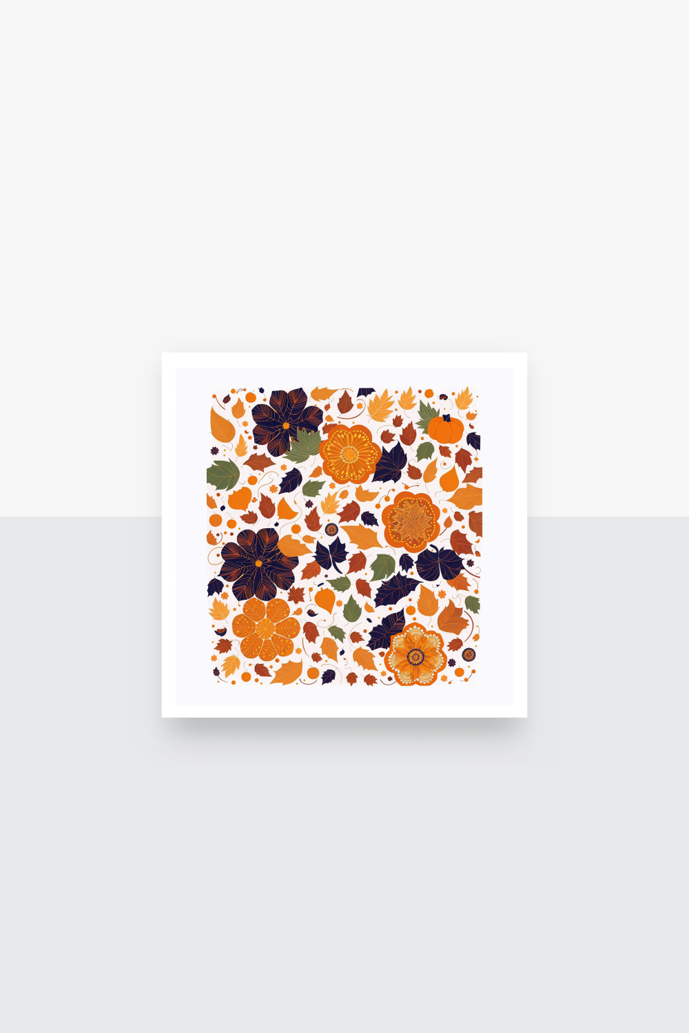 Seamless pattern of autumn fruits pinterest preview image.