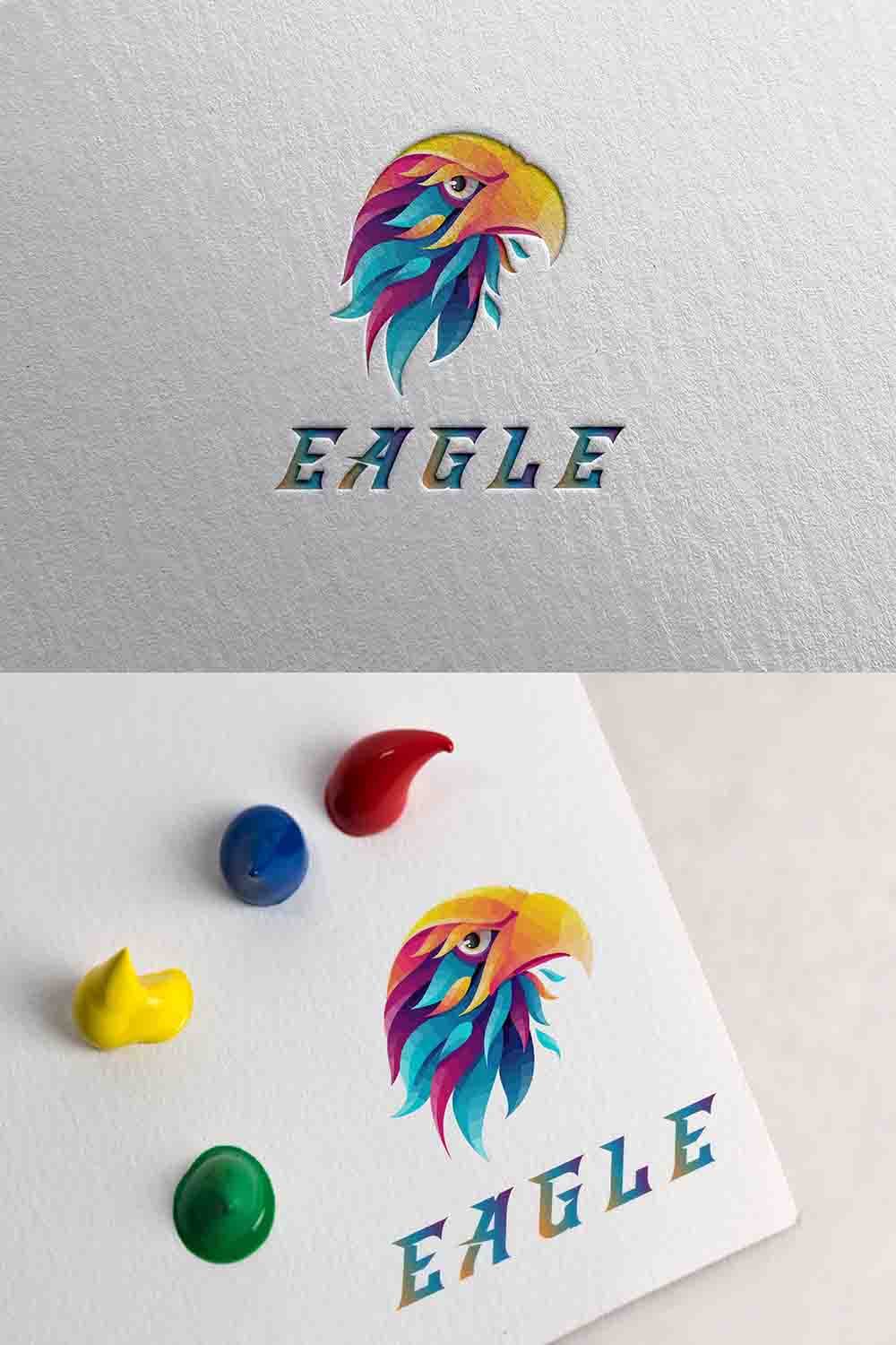 Modern EAGLE Logo Design pinterest preview image.