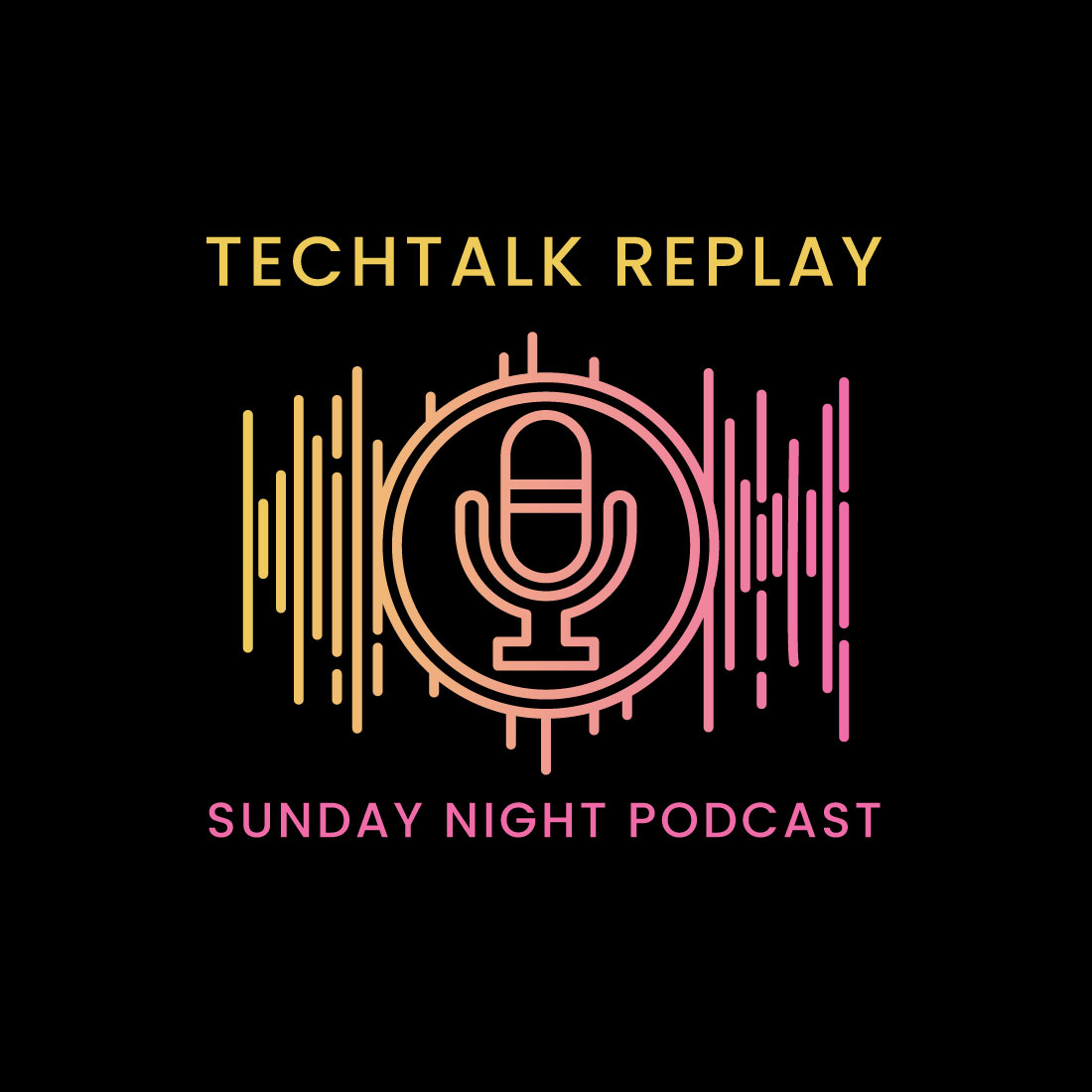 Yellow and Purple Technology Podcast Logo  preview image.