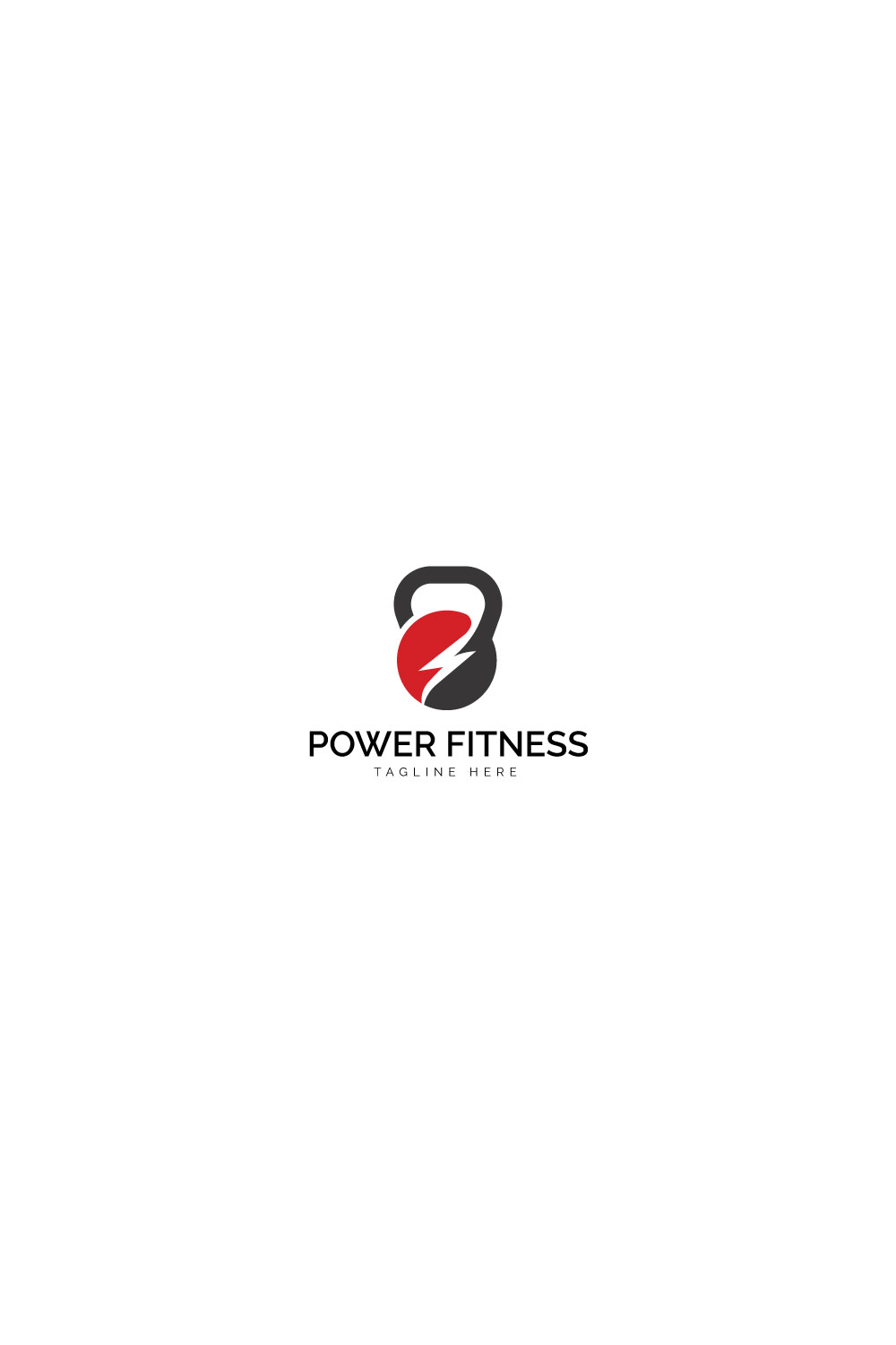 Power Fitness Logo Template pinterest preview image.