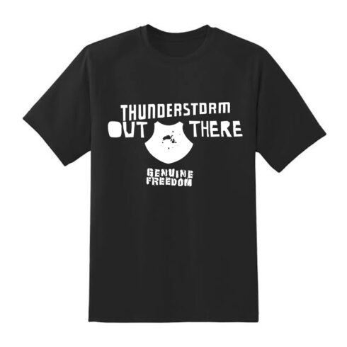 thunderstorm out there T Shirt cover image.
