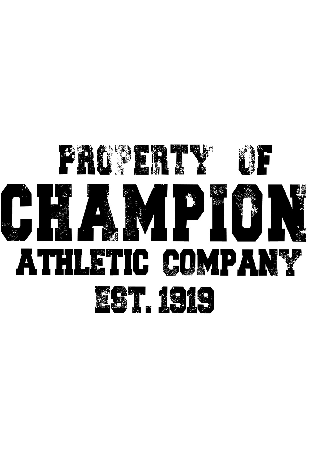 Property of Champion T Shirt pinterest preview image.