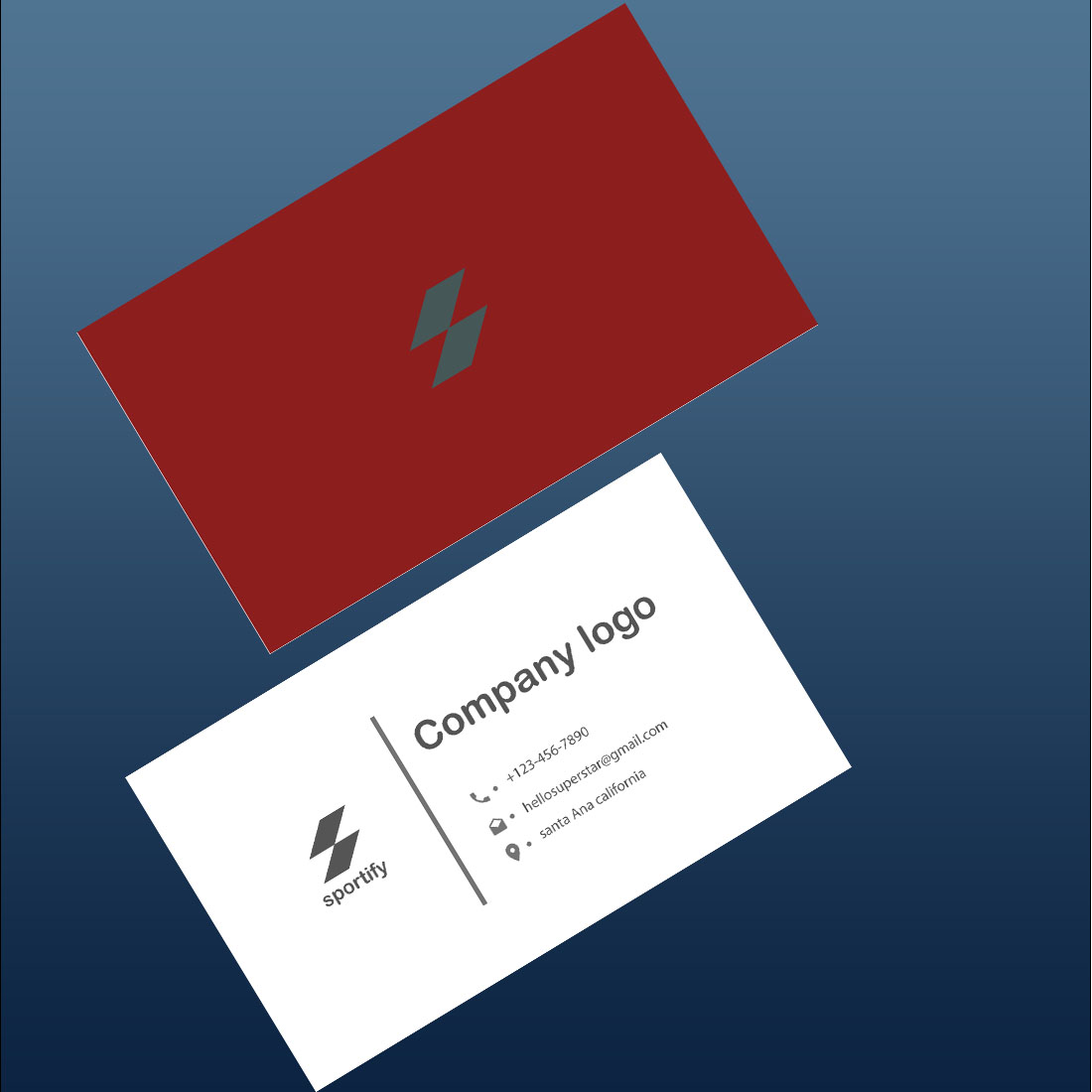 Minimal Business card preview image.