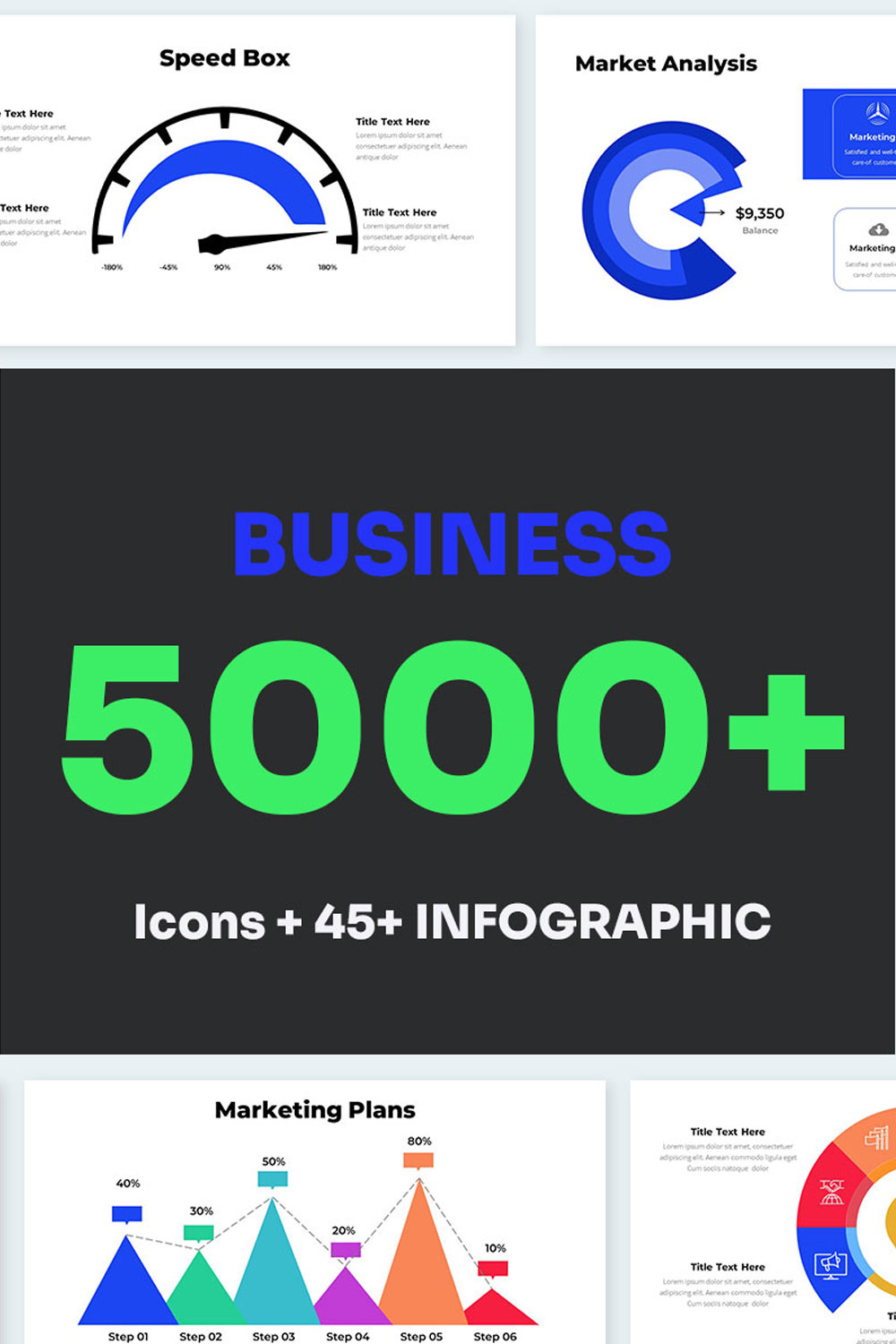 Business Arm Info-graphic Presentation Template pinterest preview image.