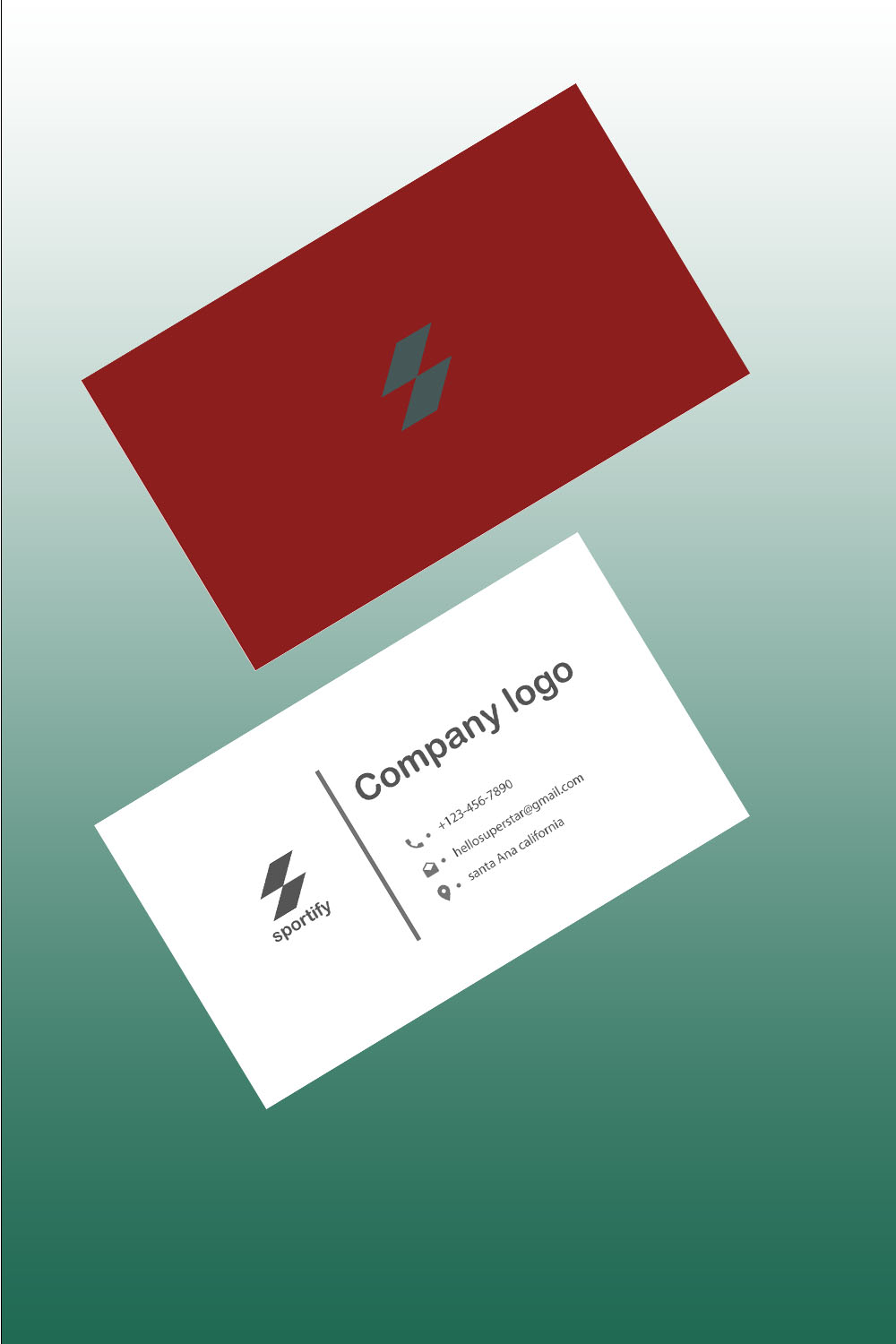 Minimal Business card pinterest preview image.