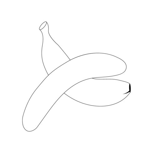 Banana Coloring Book Sketch Line Art Vector Hand Drawn illustration cover image.