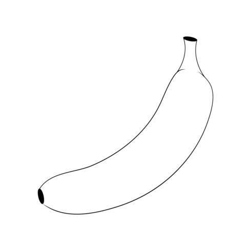 Sketch line Art Banana Coloring Book Vector illustration cover image.