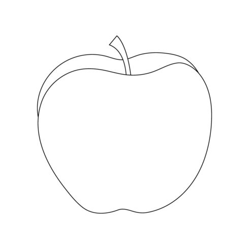 Apple Coloring Page for Kids cover image.